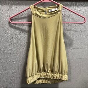 Zara‎ Women's Light Green Sleeveless Tank Top